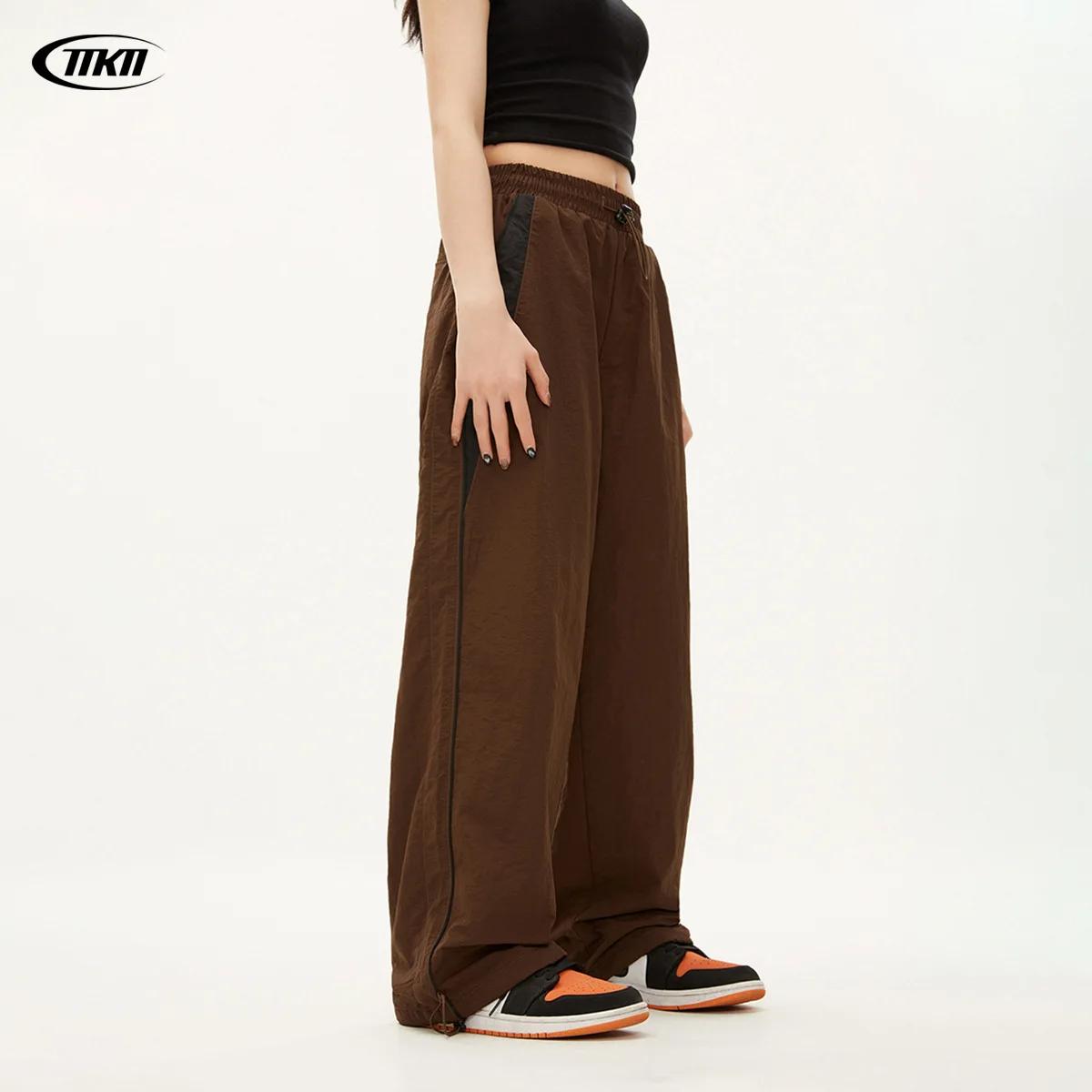 Pantalon de jogging décontracté pour femmes, mode Streetwear, surdimensionné, sport, jambes larges,