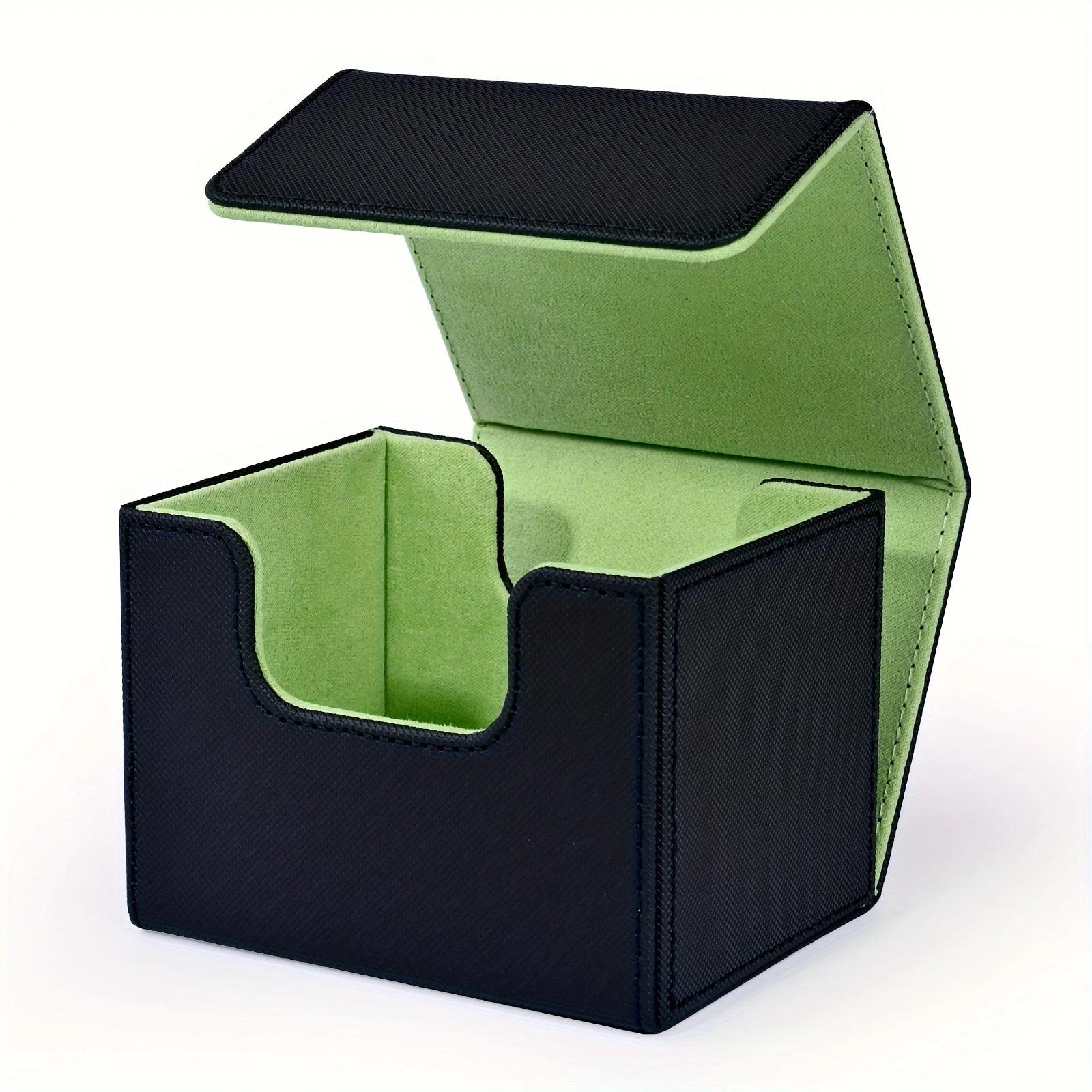 Boîte de rangement en cuir PU pour cartes TCG, étui magnétique pour cartes de bain, convient à 100 c