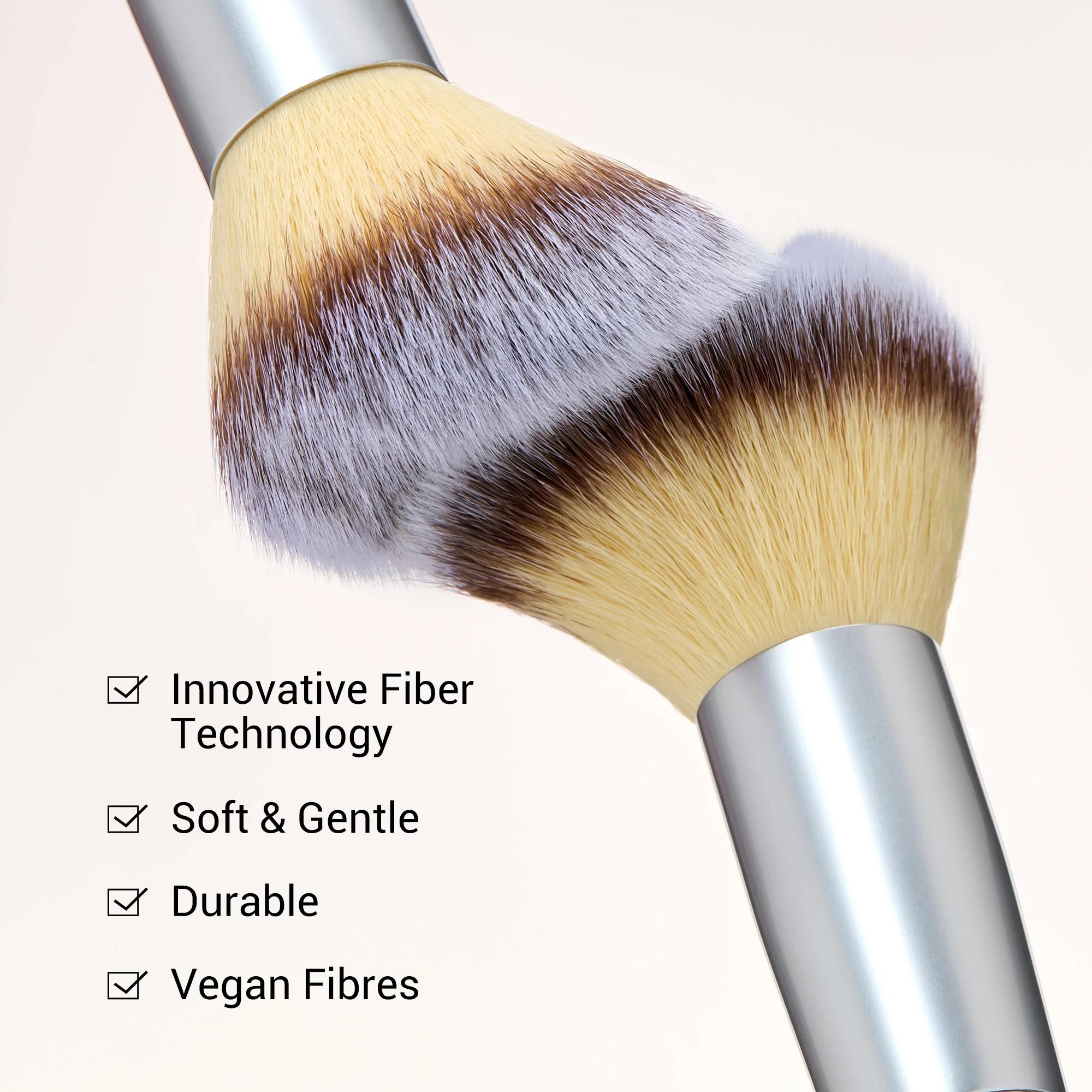 Jessup – ensemble de pinceaux de maquillage, 3/7 pièces, fond de teint synthétique à double extrémit