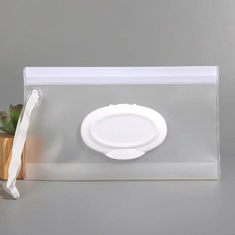 Pochette pour lingettes humides pour bébé EVA, étui de support Transparent Portable, couvercle rabat