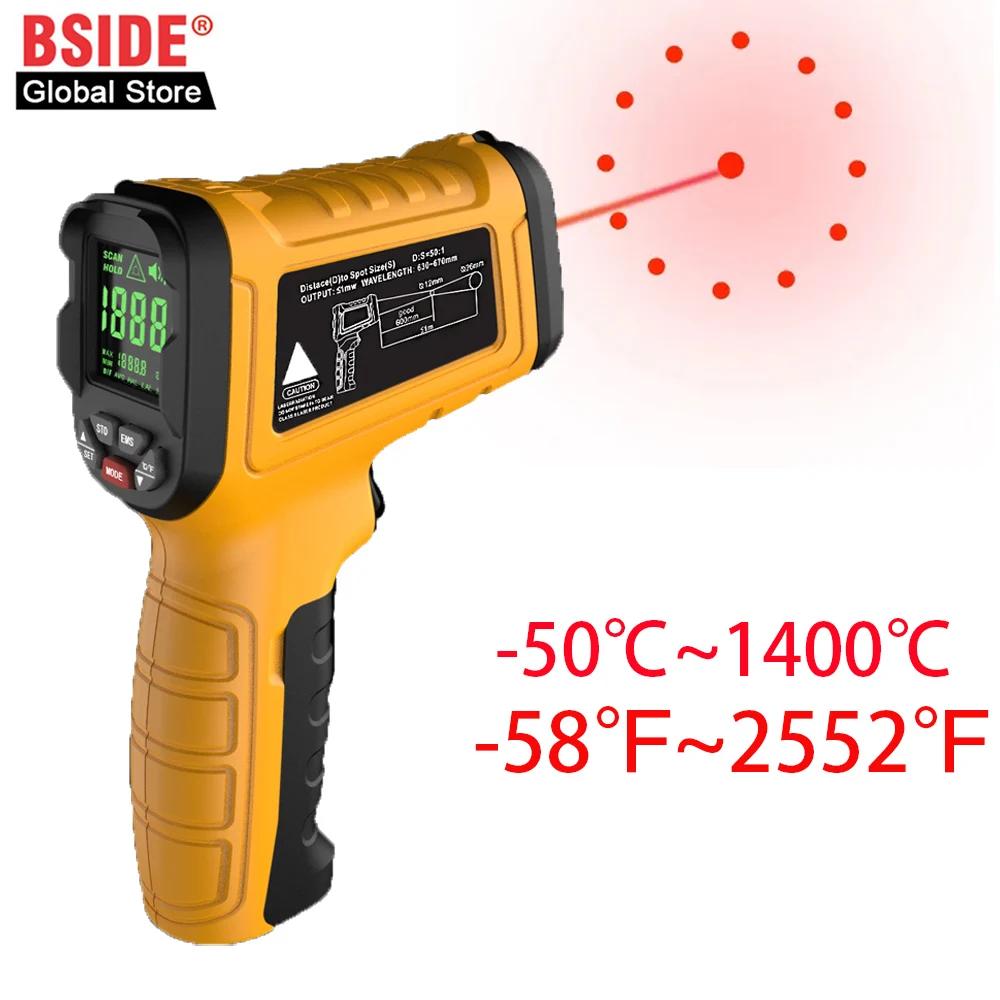 Pistolet thermomètre infrarouge BSIDE -50 ~ 1400 ° Outils de test de mesure de température industrie