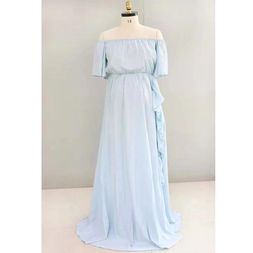 ALTERfur ses-Robe en mousseline de soie à manches volantées pour séance photo, vêtements de vacances
