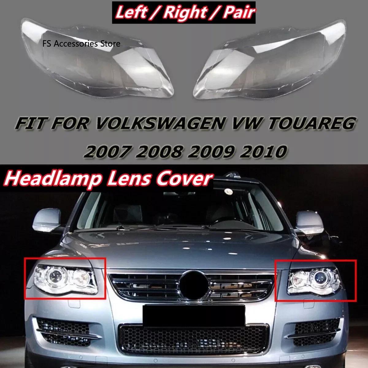 Couvercle de lentille de phare avant de voiture, pour Volkswagen, VW Touareg 2007 2008 2009 2010, co