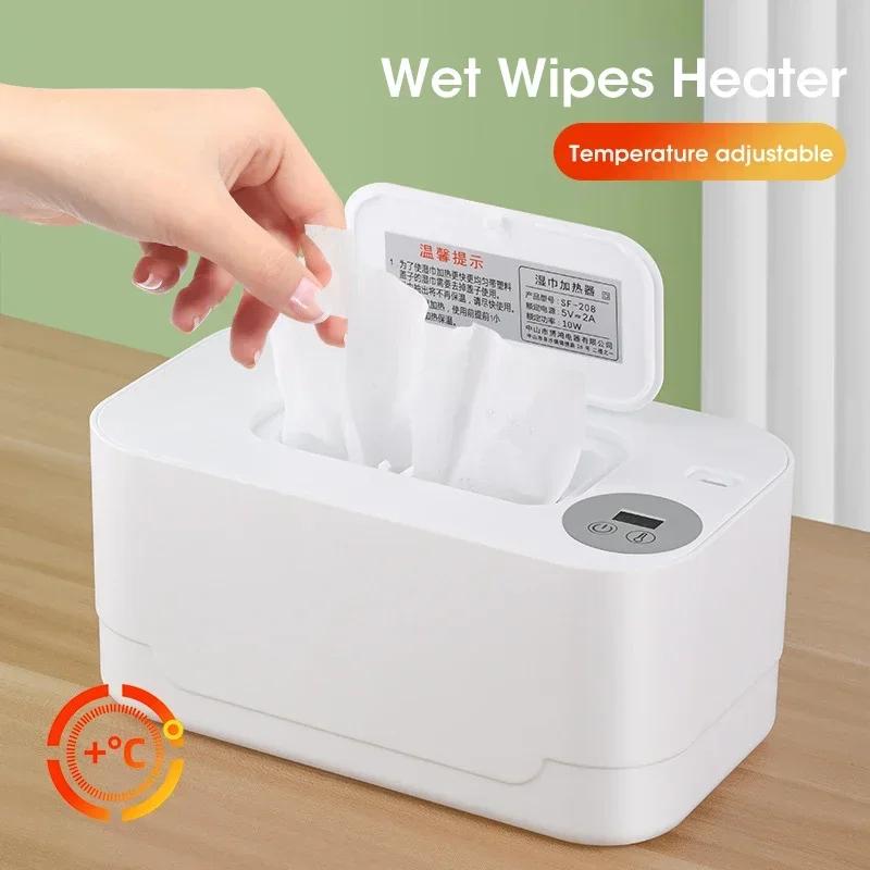 Chauffe-lingettes bébé avec affichage LED - Distributeur portable USB pour maison et voiture