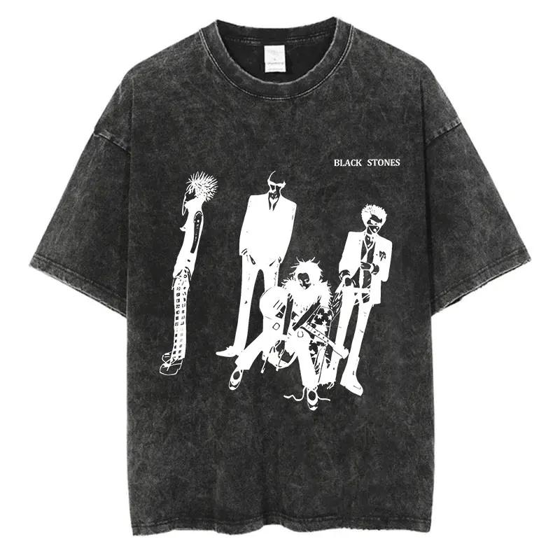 Anime japonais Nana Osaki imprimé Vintage lavé T-Shirt Harajuku Streetwear graphique T-Shirt été à m