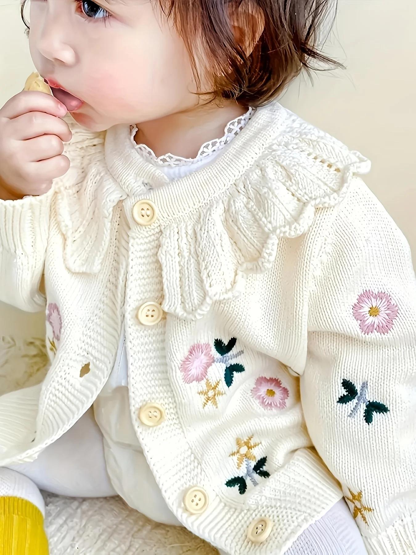 Cardigan tricoté pour bébé fille, haut chaud, Style bébé, automne et hiver