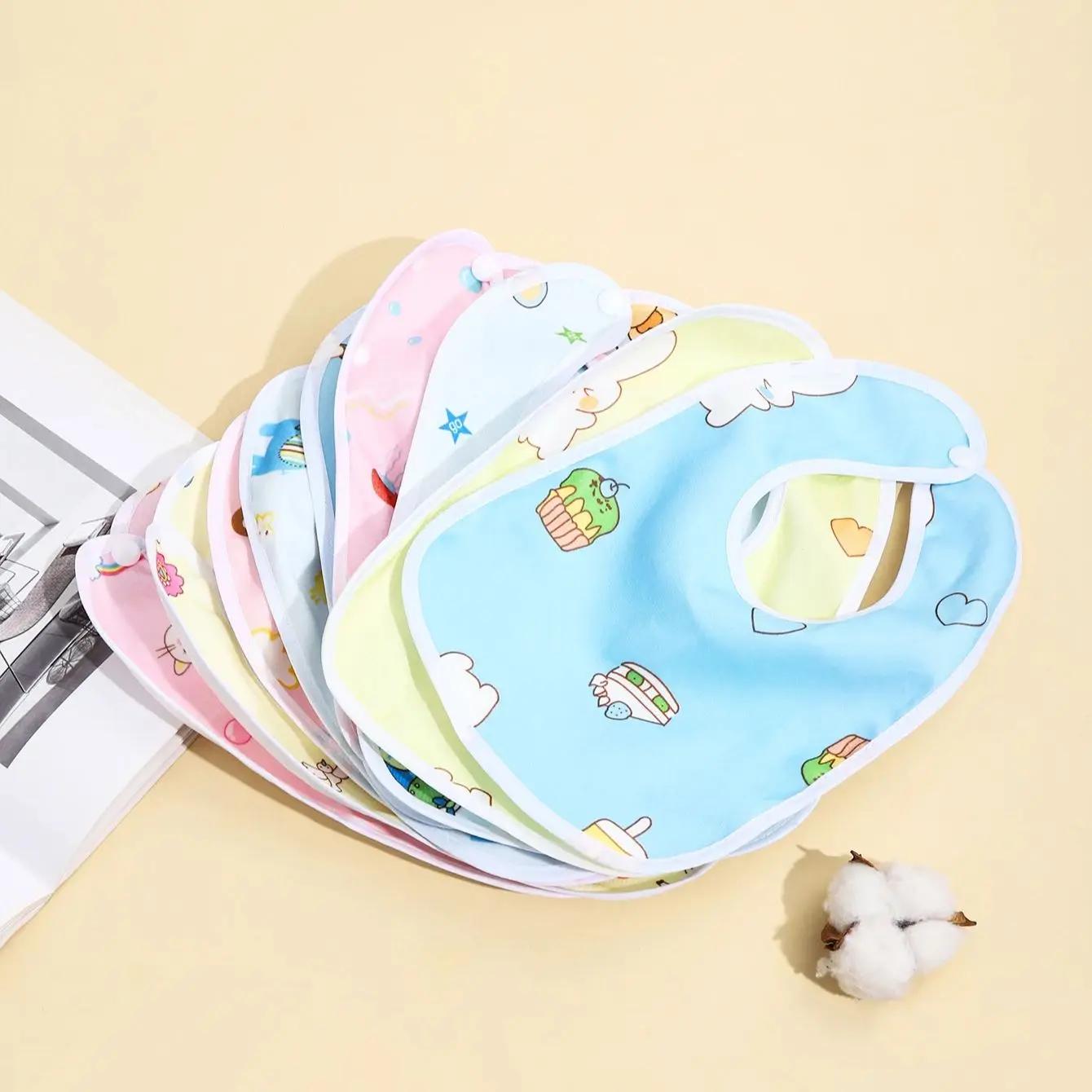 Bavoirs imperméables en coton pour bébé, 4/6/8/10 pièces, vêtements d'alimentation pour enfants, Pro