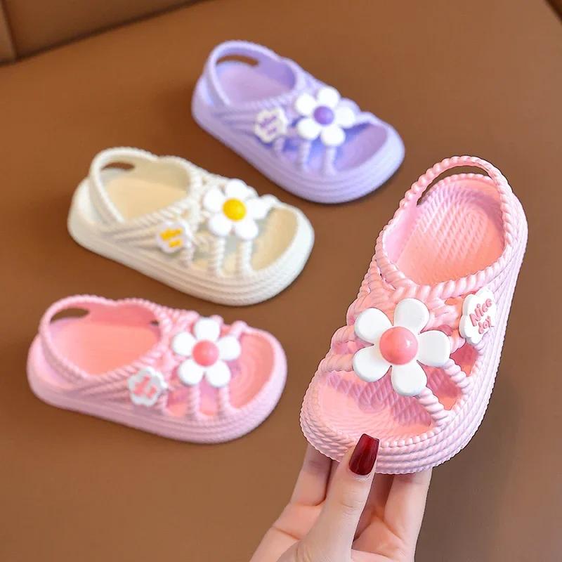 Pantoufles d'été pour enfants, pour filles et garçons, salle de bain, maison, chaussures de plage an