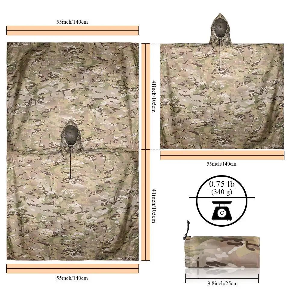 Manteau imperméable tactique de Camouflage pour homme et femme, Portable et pliable, imperméable, co