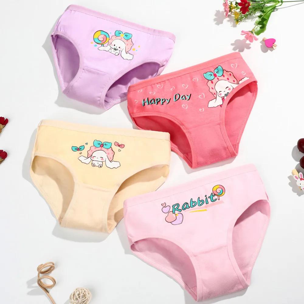 1/4/8/12 pièces enfants filles culottes ensembles coton joli mignon dessin animé licorne imprimer en