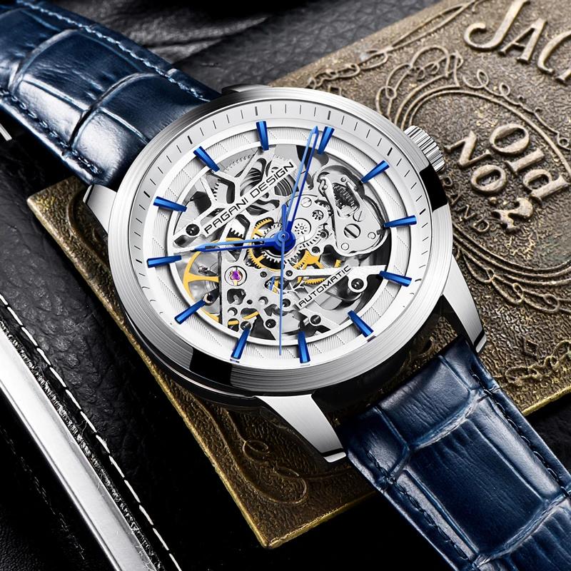 PAGANI DESIGN 2026 Nouvelle Montre Mécanique Squelette pour Homme, Montre Automatique de Luxe Haut d