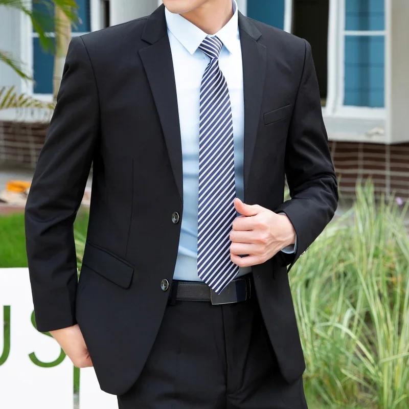 Nouveau (Blazer + pantalon) hommes d'affaires de mode Gentleman Style italien mince couleur unie cos