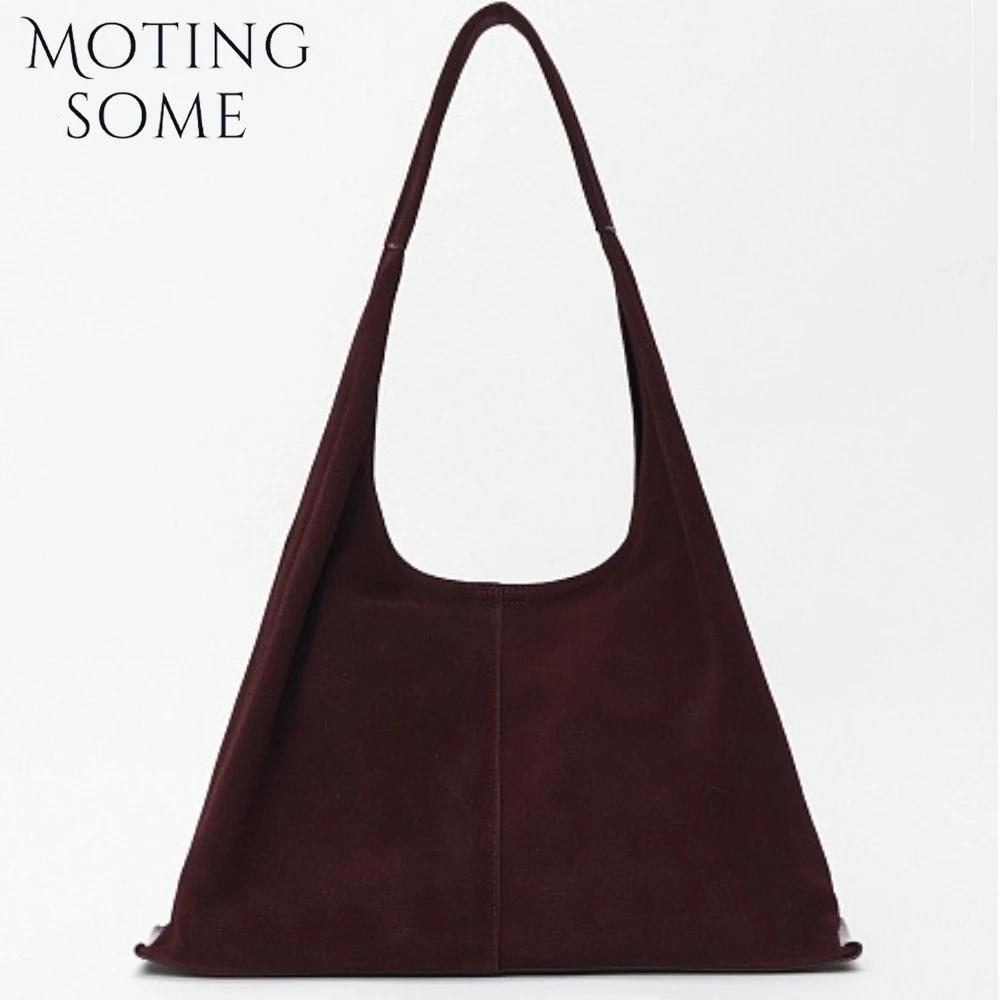 Motingsome Respzed-Sac en daim pour femme, sacs à main de dégager de luxe, fourre-tout décontracté e