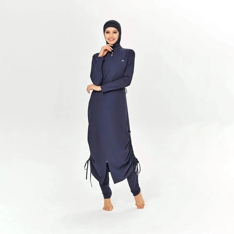 3 pièces musulman modeste Burkini Femmes maillots de bain maillot de bain pour femmes Abayas Hijab i