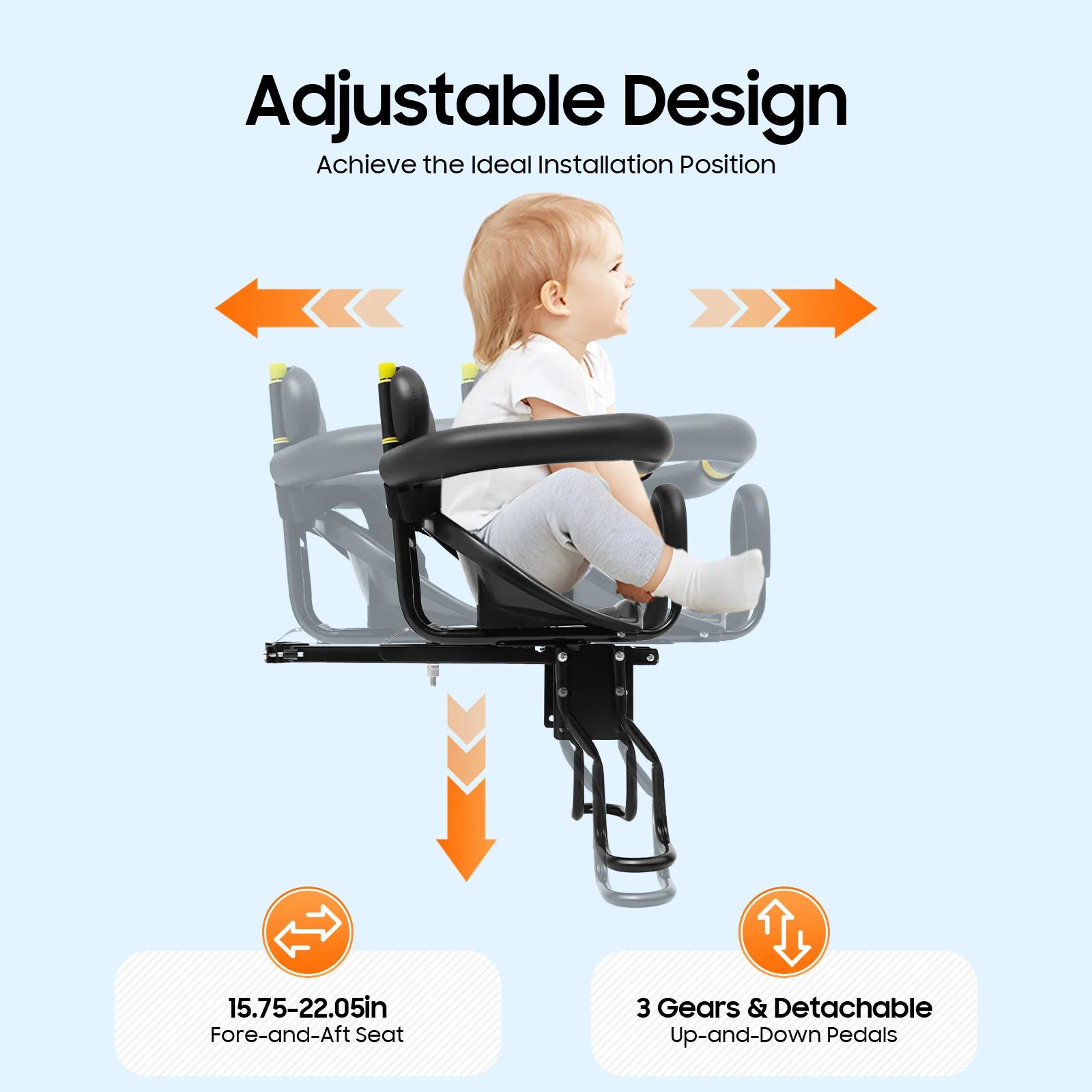 Siège enfant vélo siège enfant vélo réglable siège de sécurité enfant capacité de charge 35 kg pour