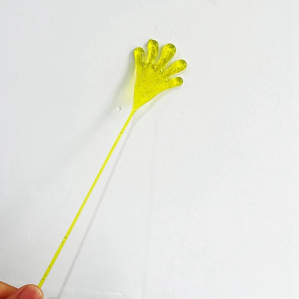 Mini mains collantes à paillettes pour enfants et adultes, 12 pièces, jouets sensoriels extensibles