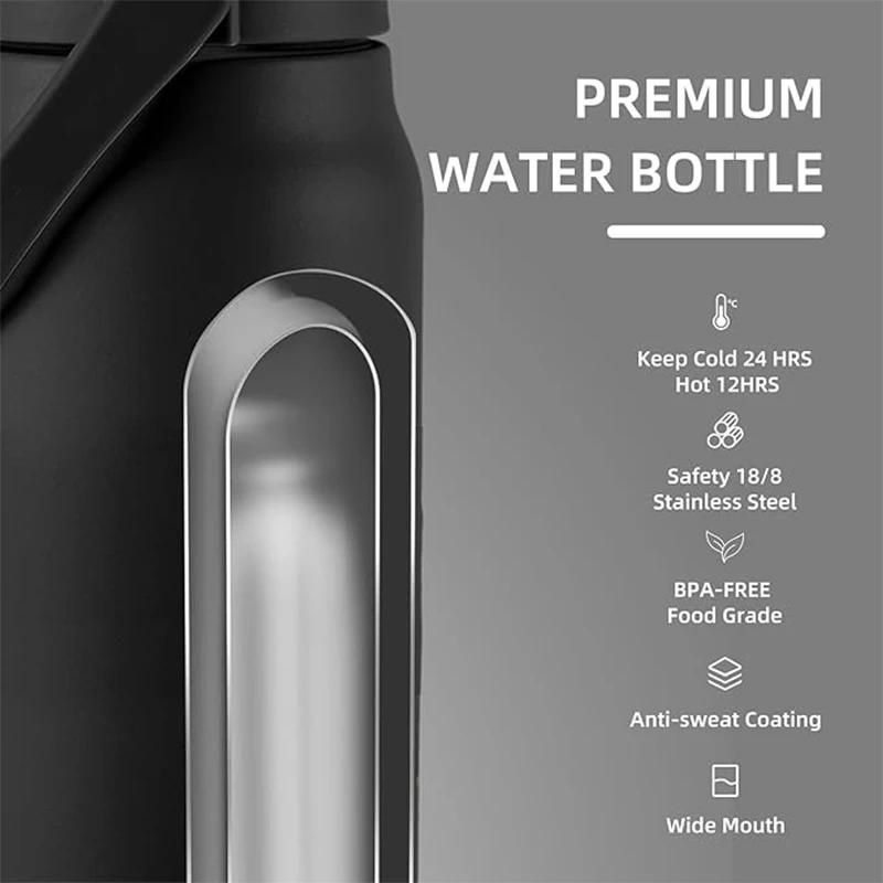 Bouteille d'eau thermos isolée sous vide, sans BPA, acier inoxydable, d'extraction HI Flask, café fr