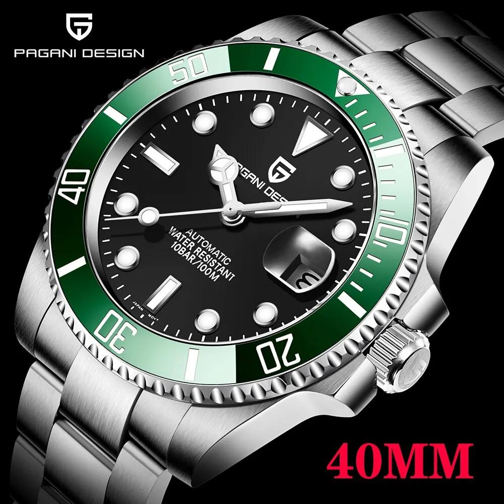 Montres automatiques mécaniques pour hommes PAGANI Design 2026, Miyota 8215, 40 mm, acier inoxydable