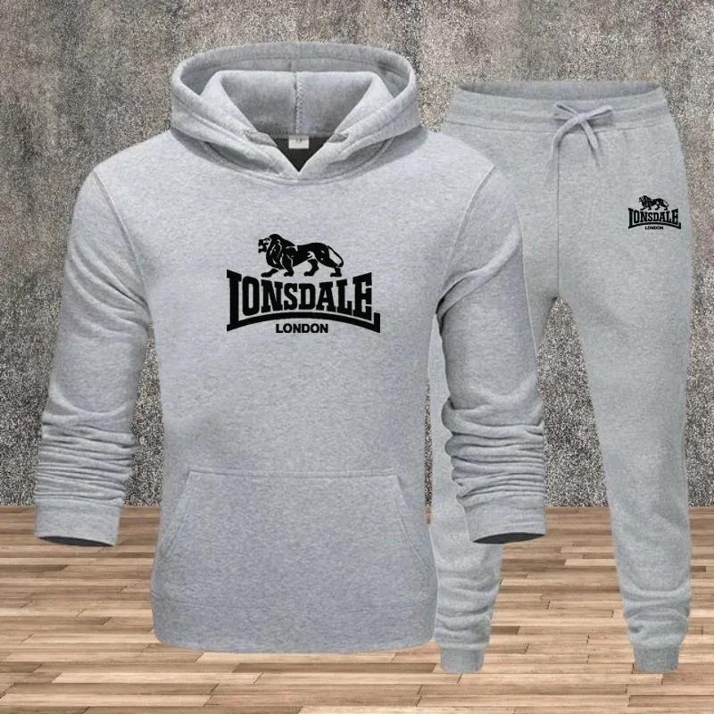 Ensemble pour hommes sweats à capuche pantalons de survêtement automne hiver mâle quotidien sport dé