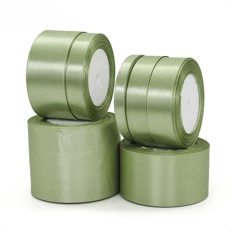 Ruban vert sauge Matcha 22 mètres, ruban vert clair, emballage cadeau, Bouquet de fleurs, artisanat,
