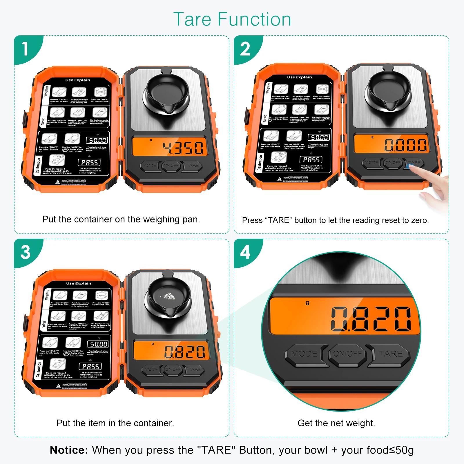 50g Mini Balance numérique 0.001g balances de haute précision Balance électronique de poche professi