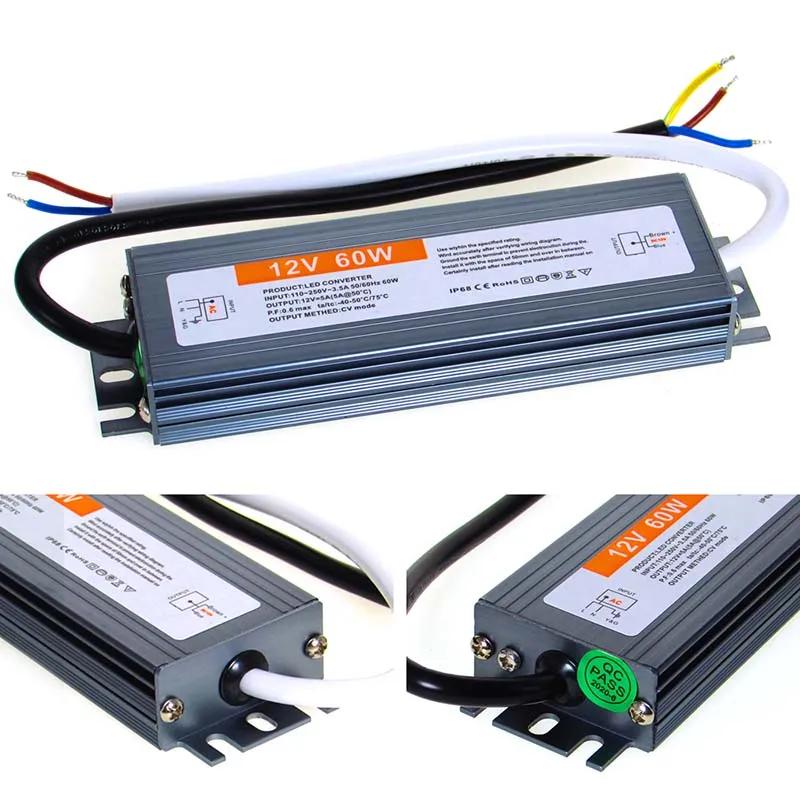 Alimentation de commutation étanche DC 12V 24V, transformateur d'éclairage LED extérieur IP67 ~ IP68