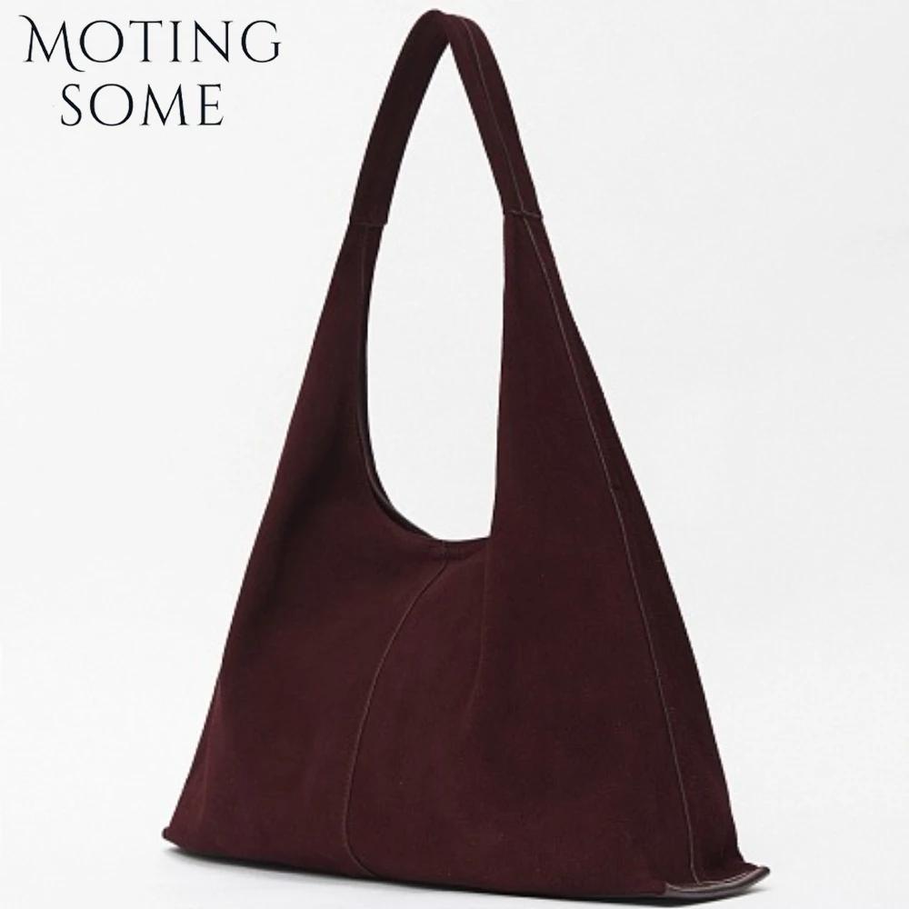 Motingsome Respzed-Sac en daim pour femme, sacs à main de dégager de luxe, fourre-tout décontracté e