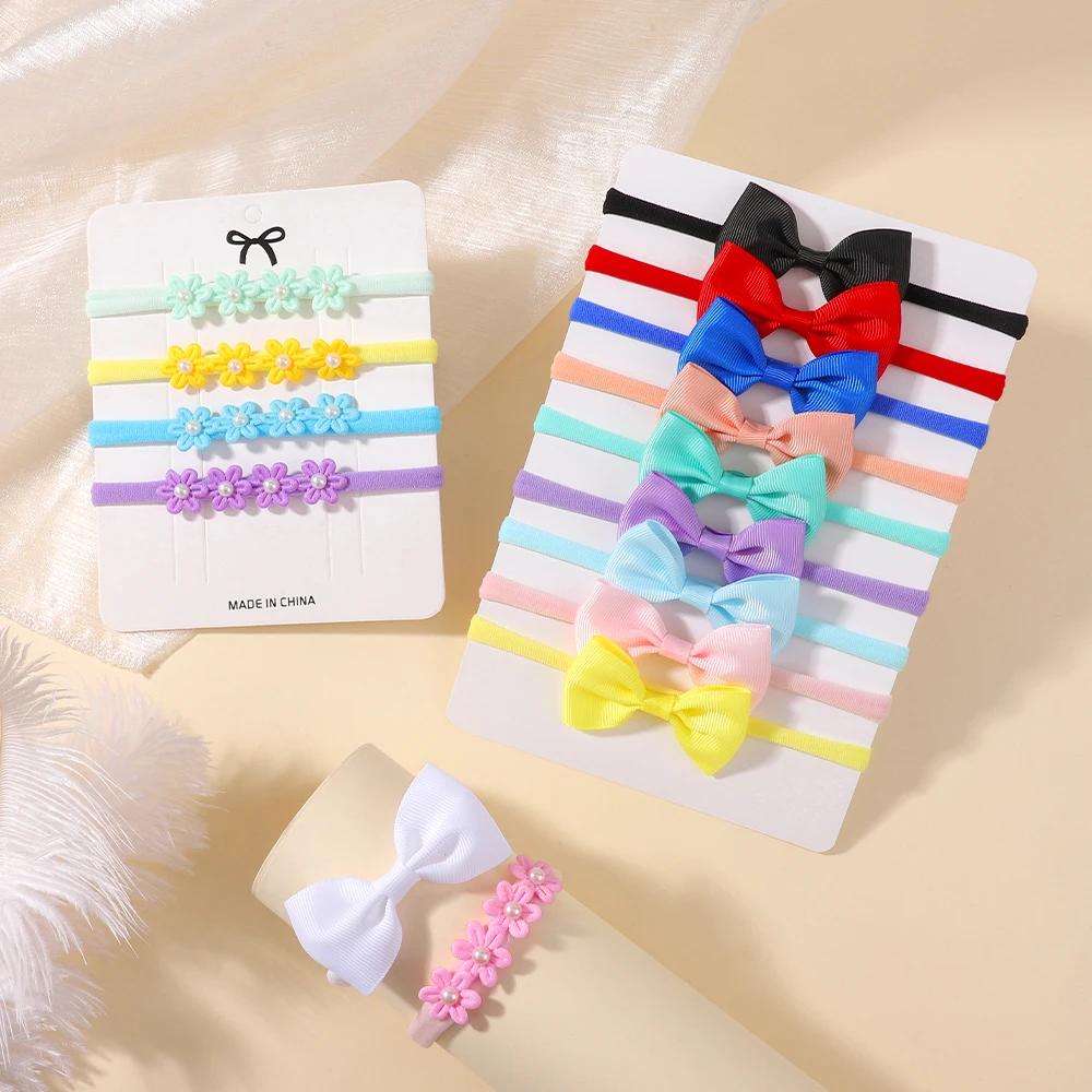 15 pièces/ensemble mignon doux nœud papillon bandeau pour bébé filles élastique fleur arcs bandeau i