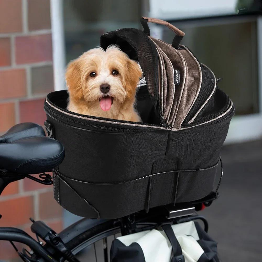 Panier de vélo arrière rembourré confortable pour chien, panier de siège de banlieue pour animaux de