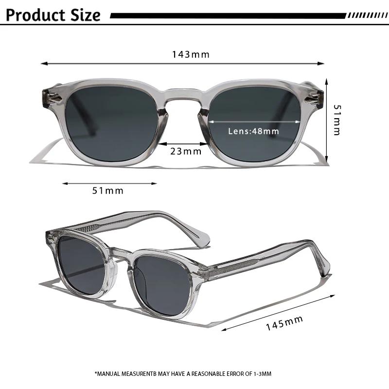 CATERSIDE rétro hommes lunettes de soleil rond Punk acide propionique broche Temple luxe lunettes de
