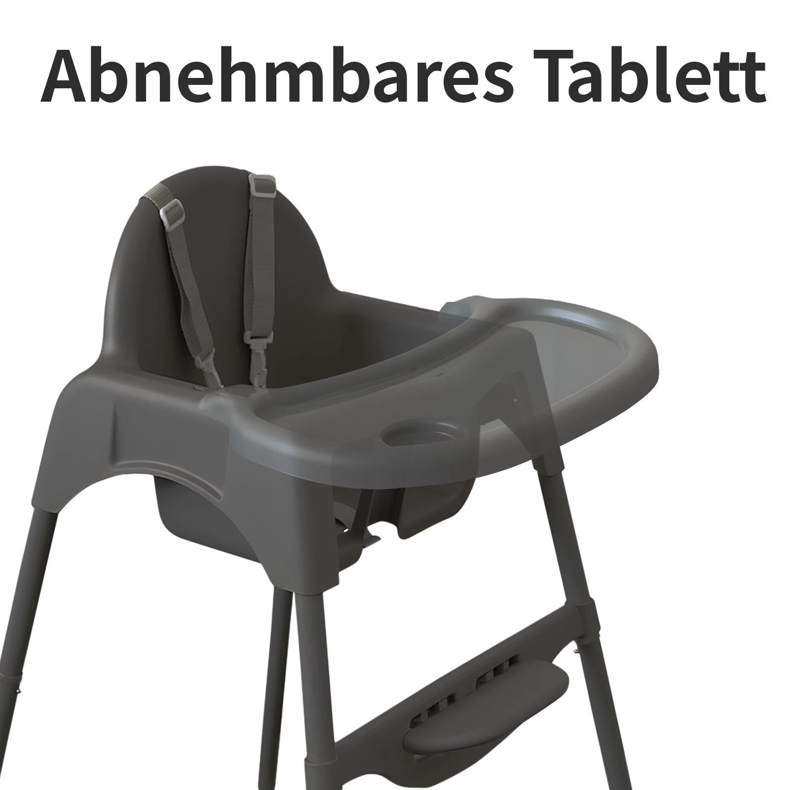Chaise haute pour bébé Yalion (6-36 mois) avec plateau, hauteur réglable, design facile à nettoyer p