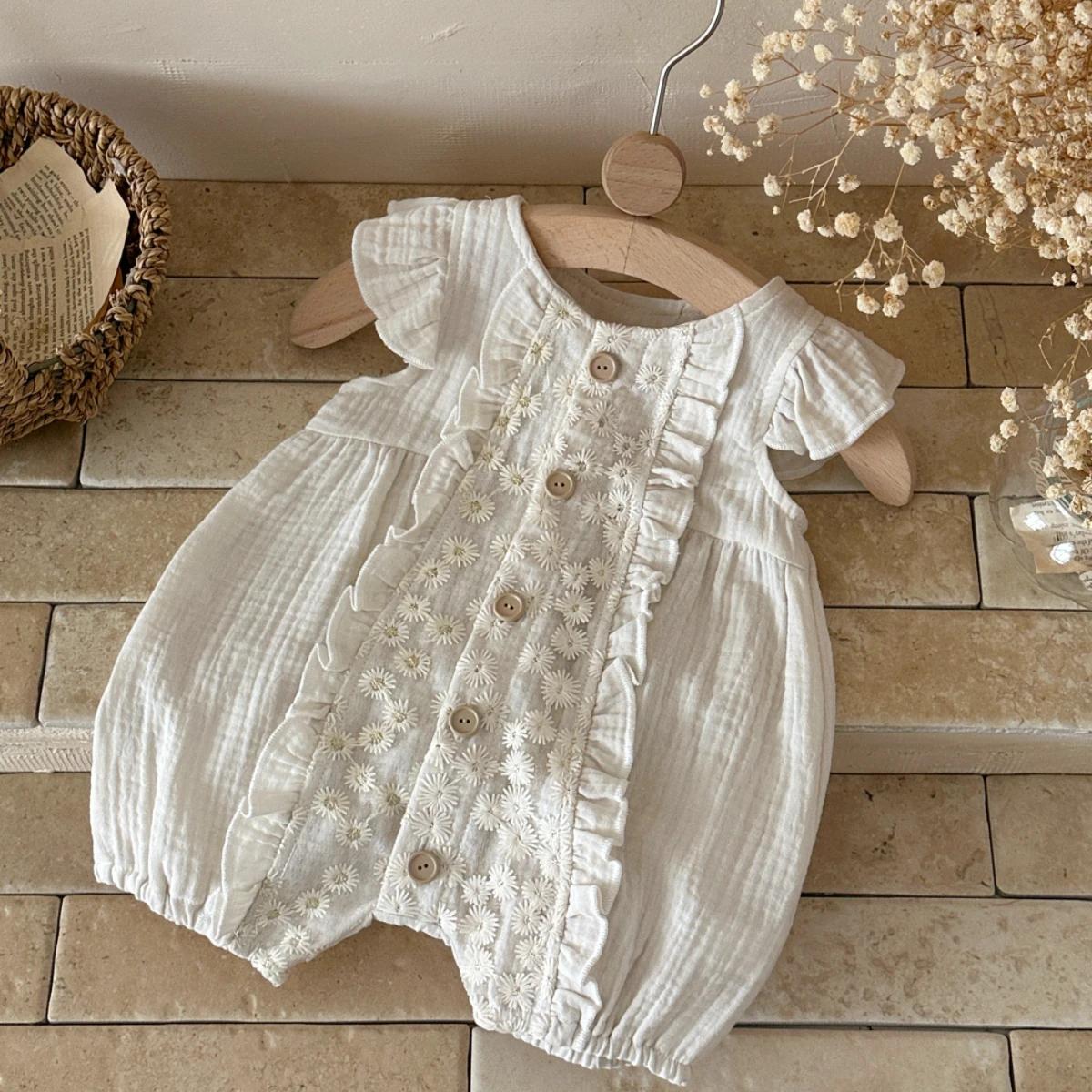 Nouvelle collection d'été : Vêtements pour bébés, barboteuse fine pour garçons et filles, combinaiso