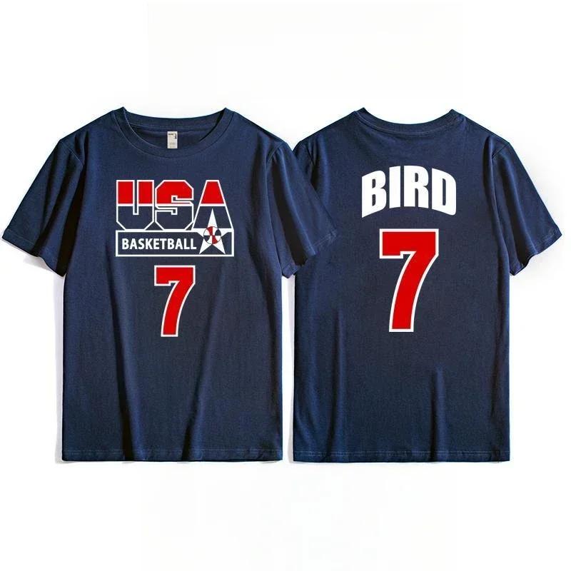T-shirt d'entraînement de l'équipe de basket-ball américaine pour hommes, vêtements de sport rétro d