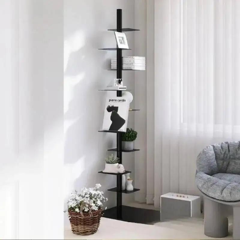 Bibliothèques créatives à 9 niveaux, bibliothèque rotative en spirale Invisible en fer, présentoir d
