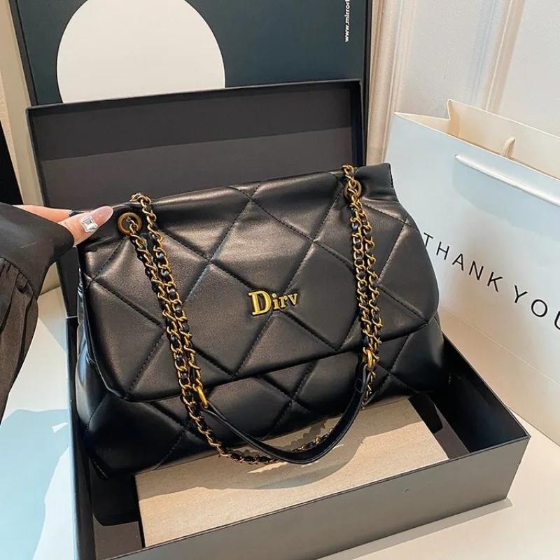 Sac bandoulière carré vintage en cuir pour femme, sac à main de créateur, sac fourre-tout classique,
