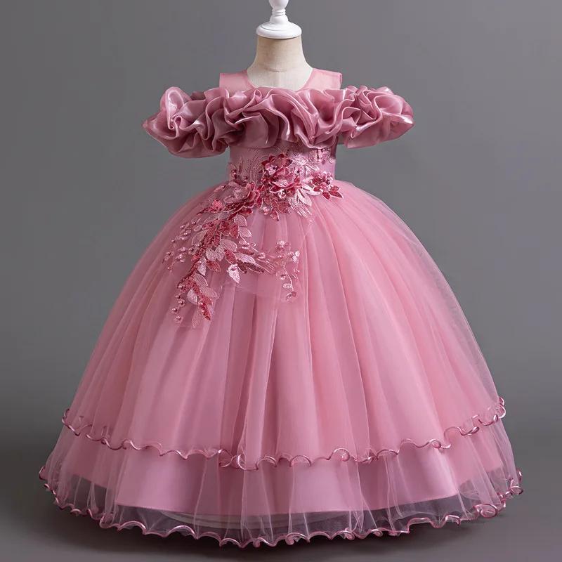 Robe demoiselle d'honneur tulle fille - Princesse Noël mariage communion élégante mode fête