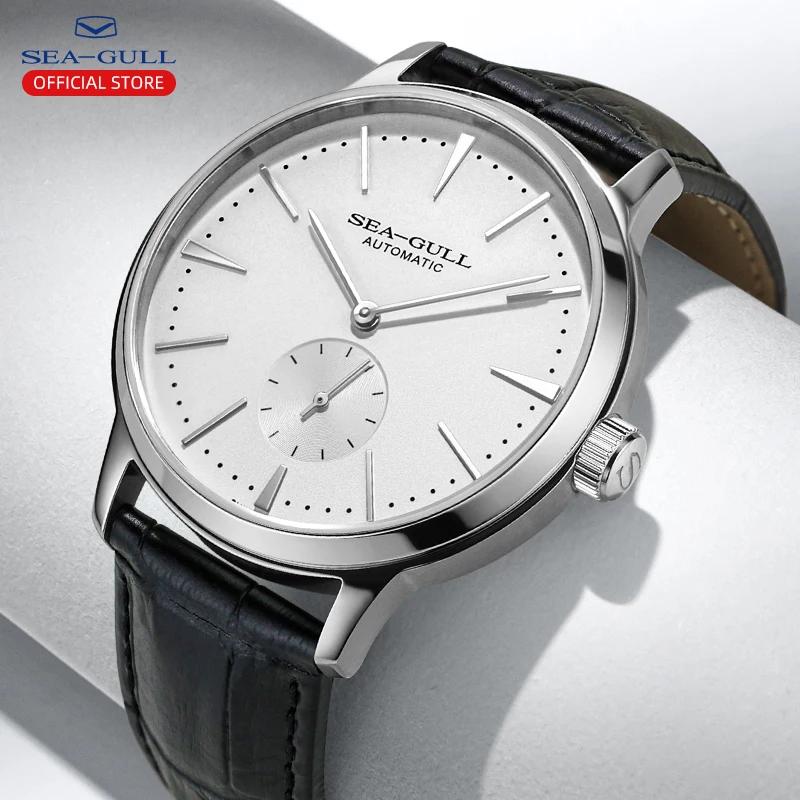 Seagull nouvelle montre d'affaires montres mécaniques pour hommes 50 m étanche en cuir Valentine mon