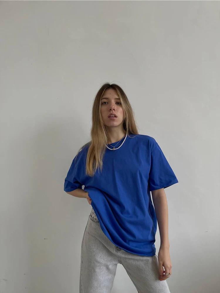 Hirsionsan-T-shirt décontracté à col rond pour homme et femme, 100% coton, 20 couleurs unies, été 20