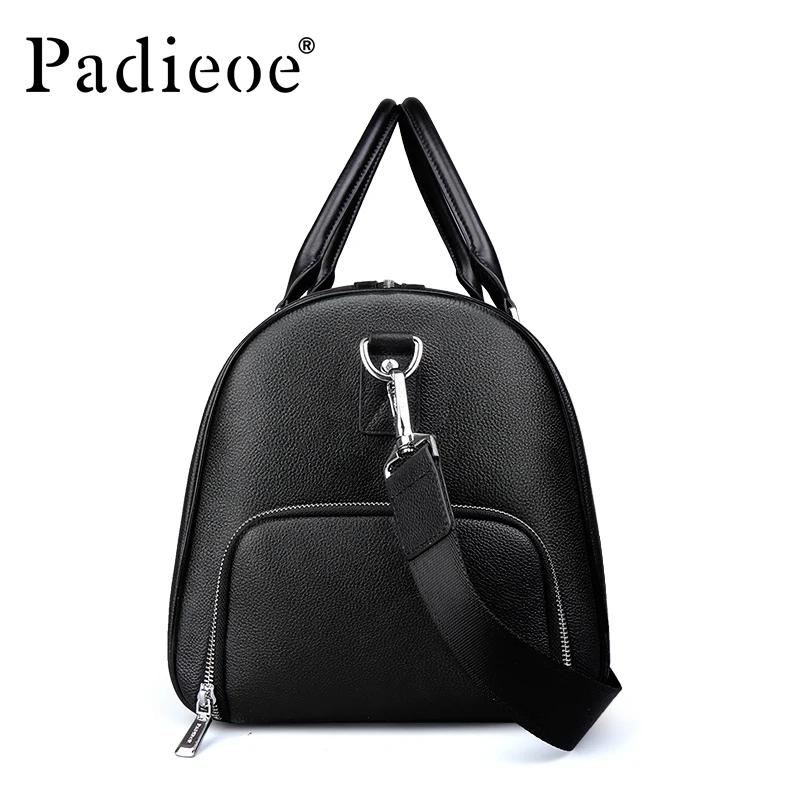 Sac de voyage en cuir de vachette de première qualité - sac à bagages d'affaires élégant en cuir vér