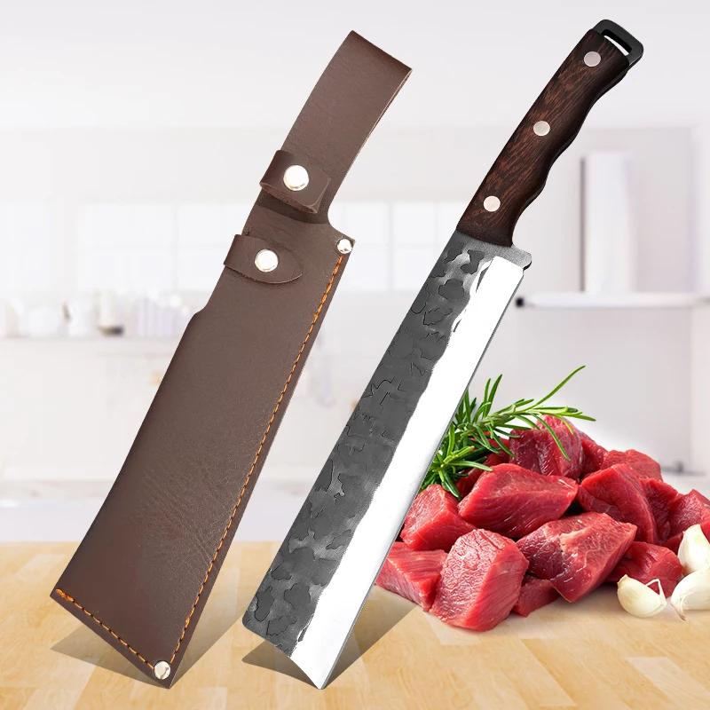 Couteau lourd pour hacher les os et les légumes, couteau de boucher, couteau utilitaire pour tranche