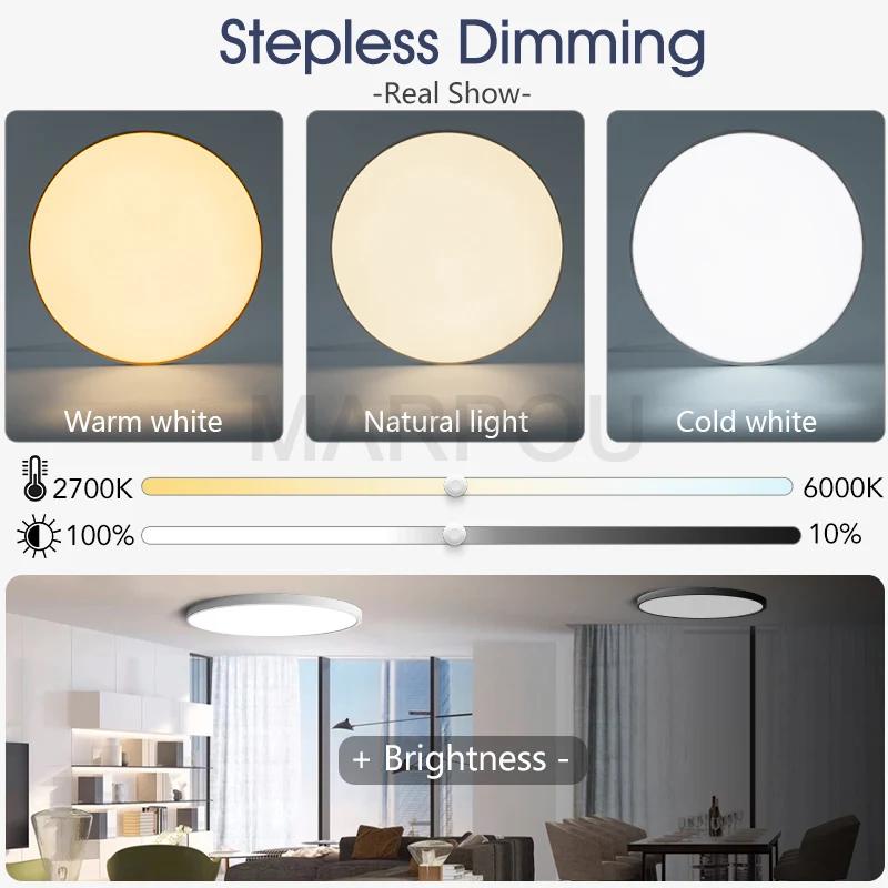 MARPOU plafonnier intelligent lampe à LED pour chambre grandes plafonniers lumières LED avec télécom