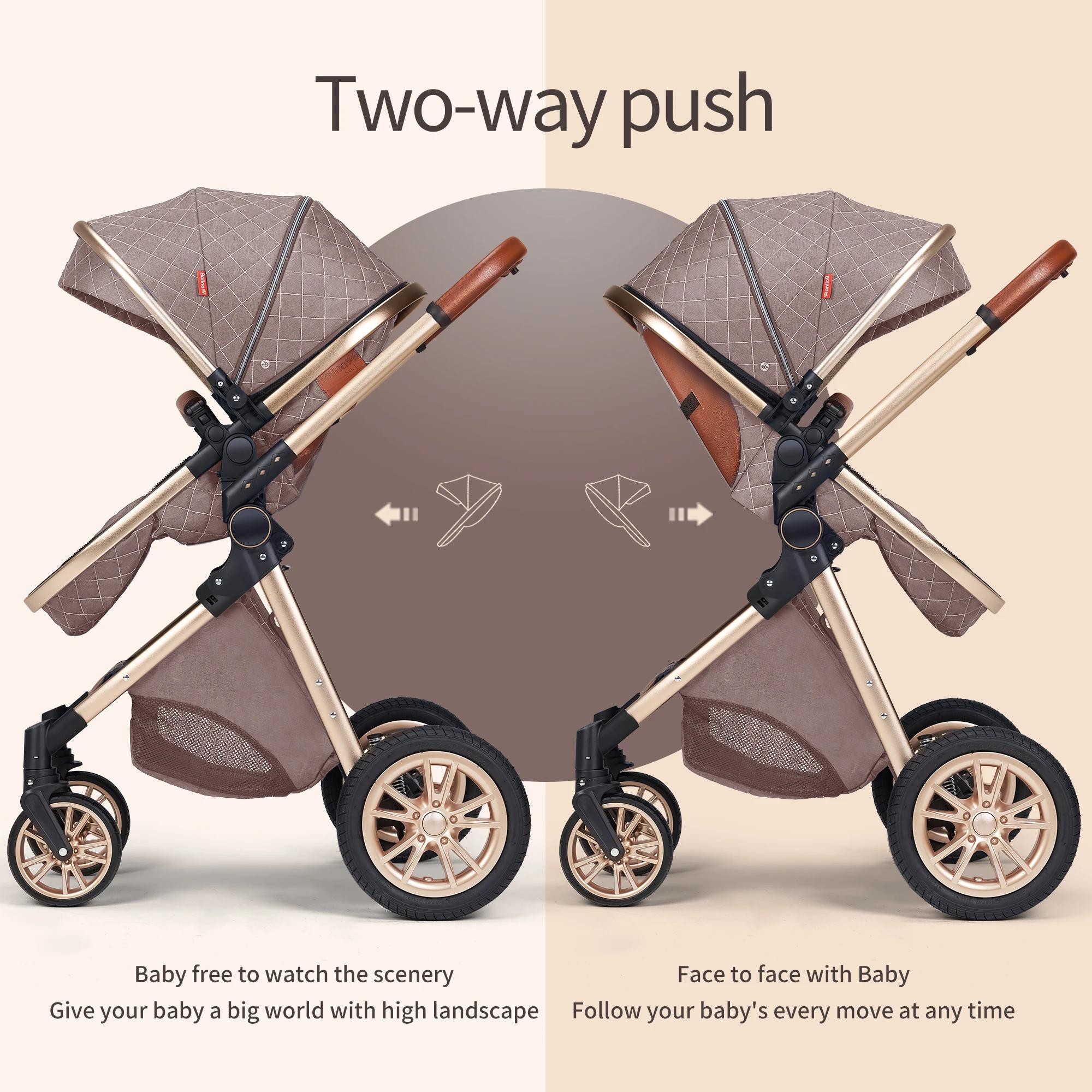 Landau de luxe tout-en-un : Poussette Vista 3 en 1 avec siège réversible pour parents et paysage hau