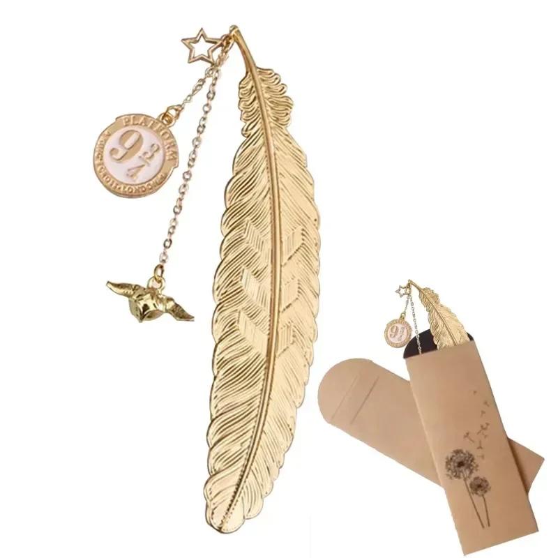 Harried Potter Marque-page exquis Plume d'Or Snitch Poudlard Poufsouffle Serdaigle Serpentard Gryffo