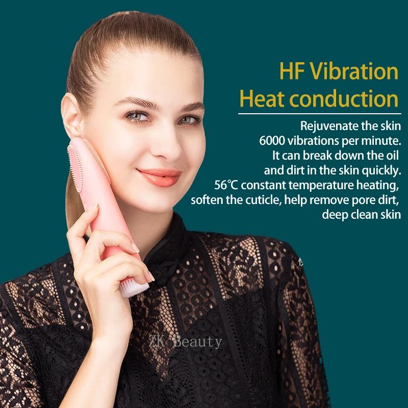Brosse de nettoyage du visage chaude multifonction, Instrument électrique de lavage du visage, Machi