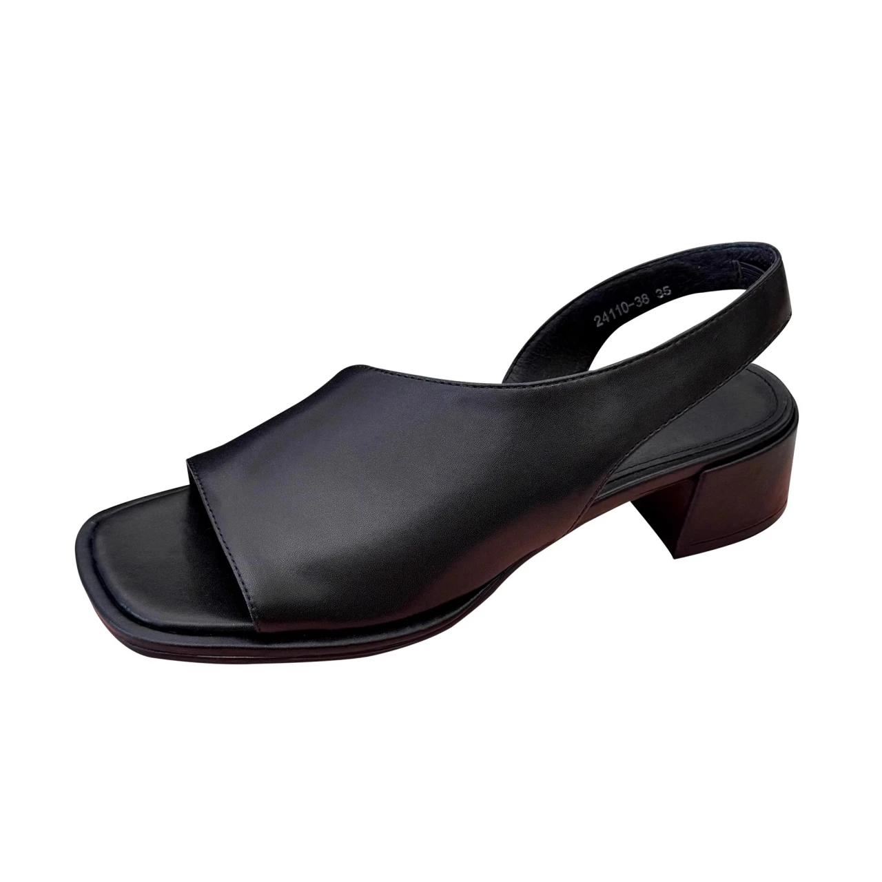 Sandales romaines grande taille pour femme, confortables, à talon épais, bout carré, polyvalentes, t