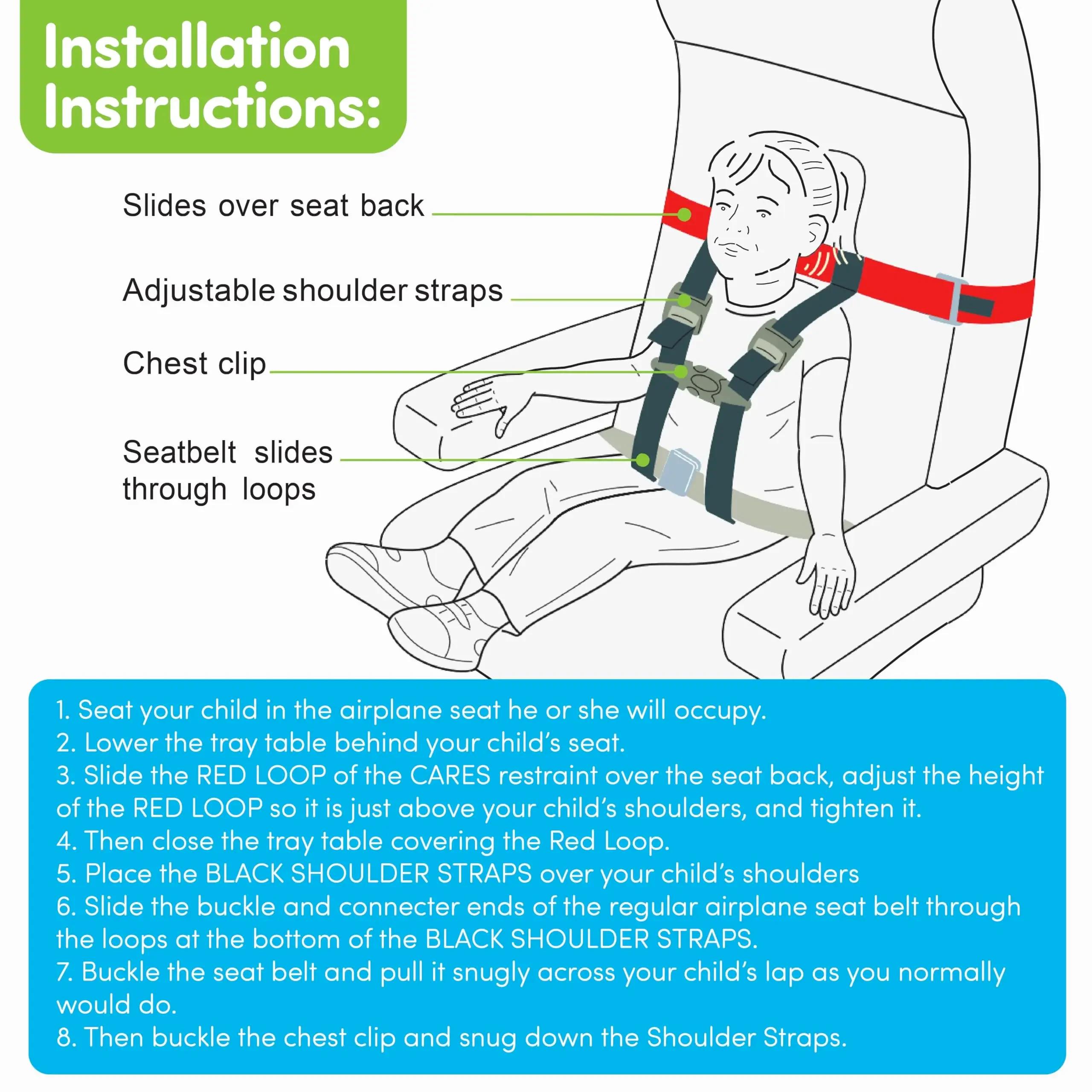 Soins un harnais de voyage de sécurité pour avion pour enfants - Restraint de voyage pour tout-petit