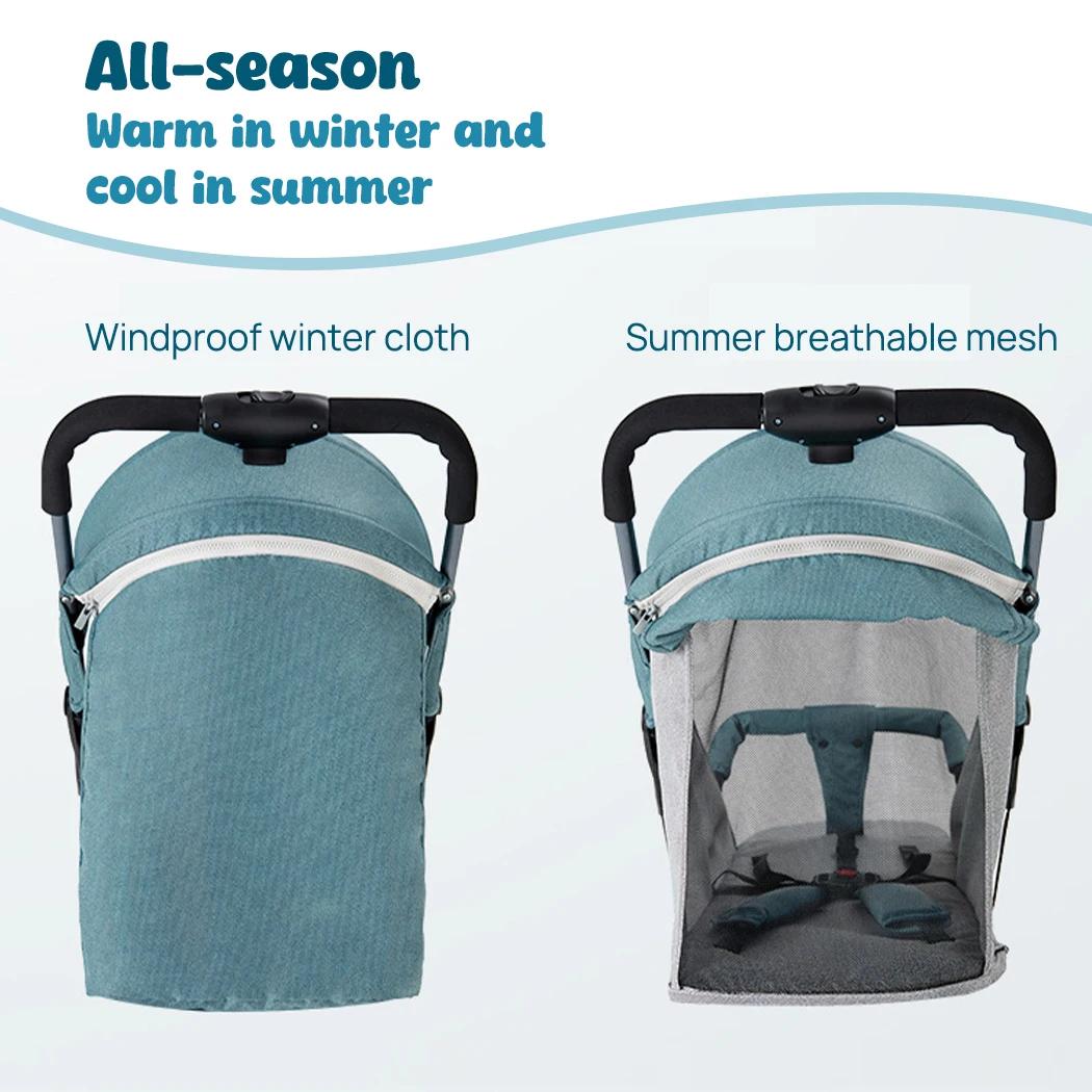 Poussette bébé landau léger Compact pliable continuer avion avec moustiquaire