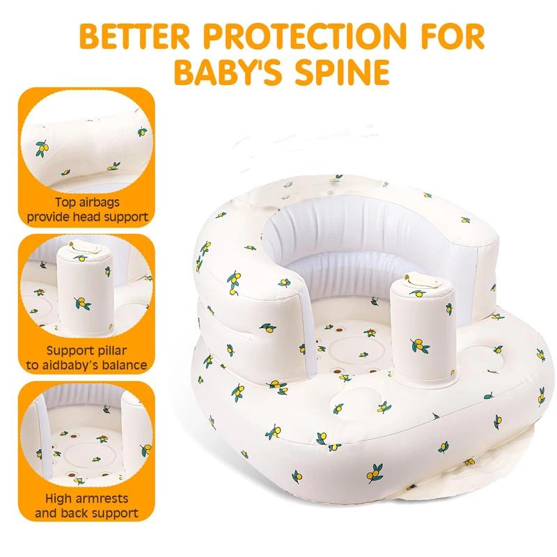 Canapé gonflable pour enfants, canapé gonflable pour bébés de 3 mois et plus, sièges pour bébés, gon