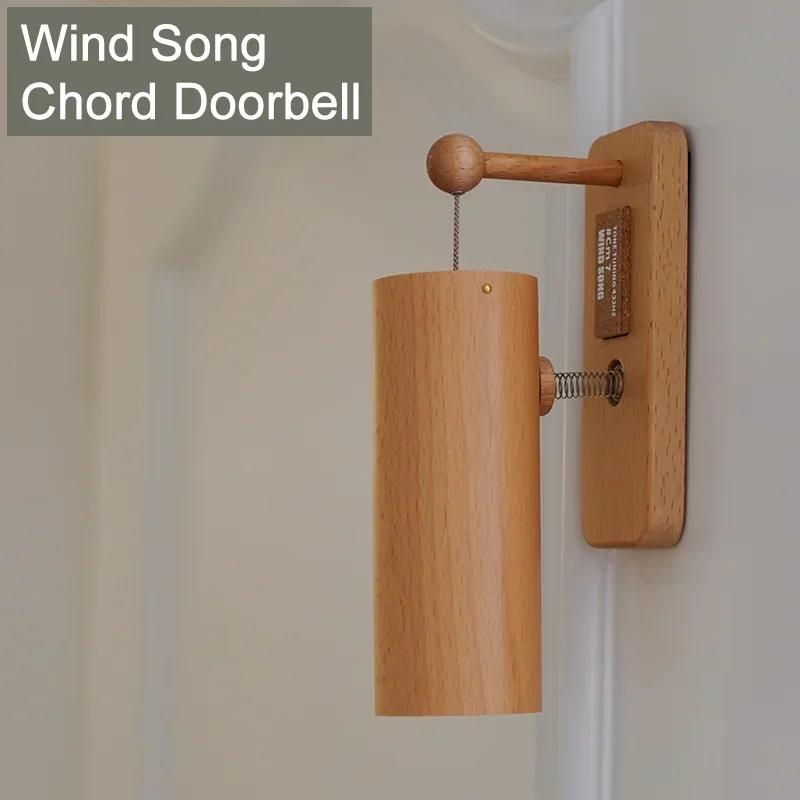 Carillon de sonnette en bois avec ouverture de porte 432Hz, accords de musique, carillons de porte p