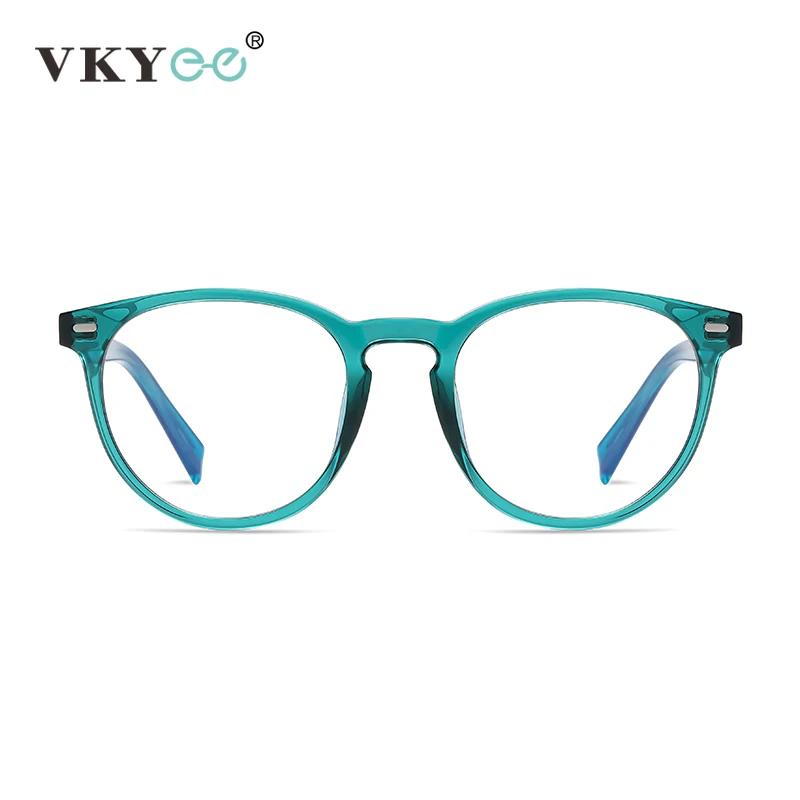 VKYEE rond petit cadre Simple Design de mode femmes Anti-lumière bleue lunettes personnalisables Pre
